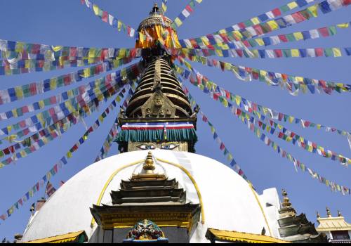 Soyambhunath and Bouddhanath Stupa 